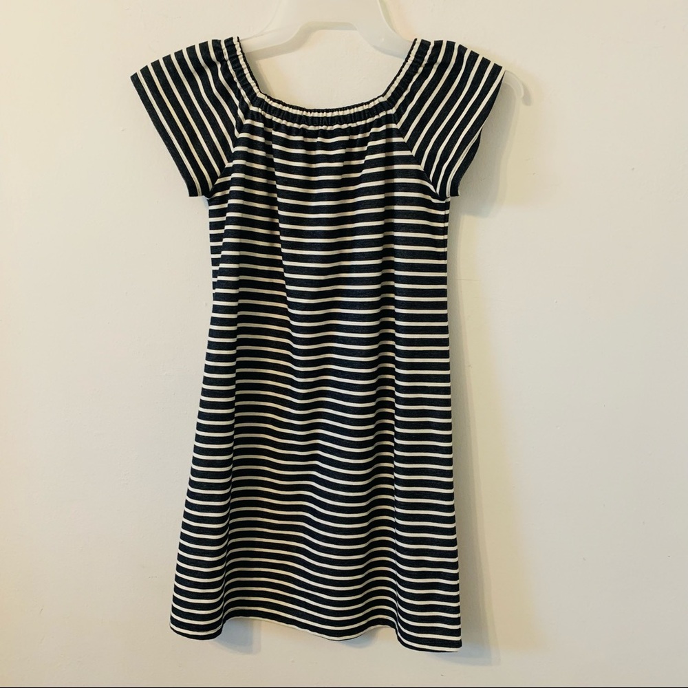 Madewell Melody Off the Shoulder Striped Dress